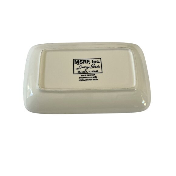 MSRF INC Small Plate Trinket Dish 3 Black Scottie Dogs Plaid Bandanas Terrier - Picture 6 of 8